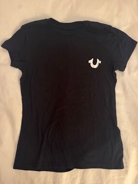 True Religion Women's Black Tee with Logo